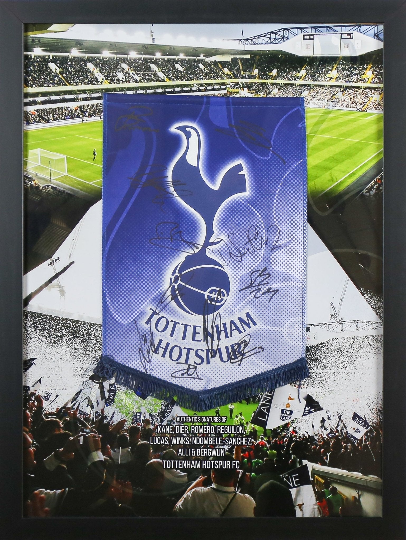 Multi Signed Spurs Pennant Framed Display - Memorabilia Framers Shop